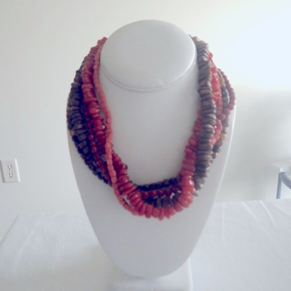 Vtg Multi-Strand Statement Necklace, Adjustable